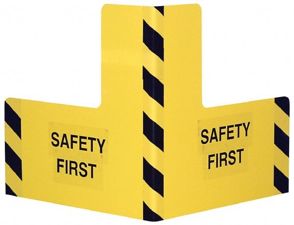 Vestil - 16" Long, Steel Corner Protector - Yellow, 8" High x 16" Wide Side - Exact Tooling