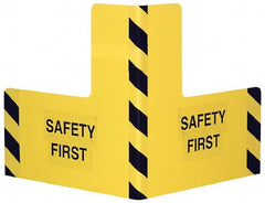 Vestil - 16" Long, Steel Corner Protector - Yellow, 8" High x 16" Wide Side - Exact Tooling