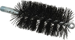 Schaefer Brush - 5" Brush Length, 2-1/2" Diam, Nylon Single Stem, Single Spiral Tube Brush - 7-1/4" Long, Nylon, 1/4" NPSM Male Connection - Exact Tooling