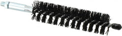 Schaefer Brush - 4" Brush Length, 1" Diam, Nylon Single Stem, Single Spiral Condenser Tube Brush - 6-1/4" Long, Nylon, 1/4-28 Male Connection - Exact Tooling