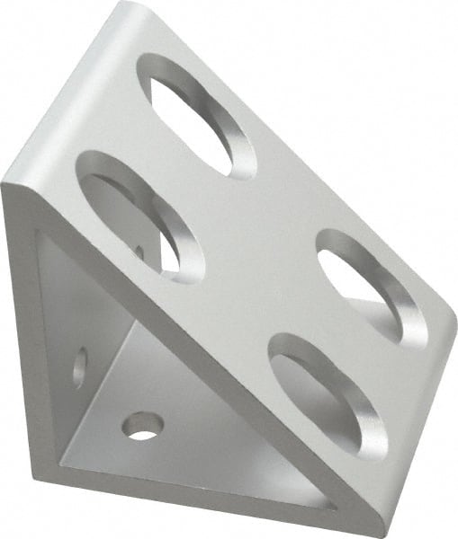 80/20 Inc. - 2.81" Wide, 3" High, Open Shelving 8 Hole Inside Corner Gusset - Aluminum, 3" Deep, Use with Series 15 & Bolt Kit 3320 - Exact Tooling