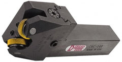 Dorian Tool - 3/4 to 5 Inch Capacity, 3/4 Inch Wide x 5-1/2 Inch Long Shank, Cut Knurler - 2 Knurls Required, Includes Knurl Wheels, Straight Knurl Pattern, Series R - Exact Tooling