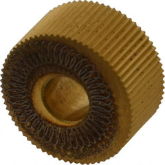 Dorian Tool - 3/4" Diam, 90° Tooth Angle, 30 TPI, Standard (Shape), Form Type High Speed Steel Straight Knurl Wheel - 3/8" Face Width, 1/4" Hole, Circular Pitch, Bright Finish, Series A - Exact Tooling