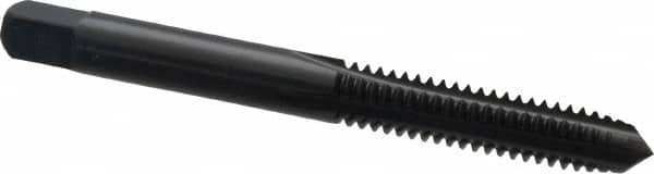 OSG - 1/4-20 UNC 2B 4 Flute Nitride/Oxide Finish High Speed Steel Straight Flute Standard Hand Tap - Plug, Right Hand Thread, 2-1/2" OAL, 1" Thread Length, H5 Limit, Oversize - Exact Tooling