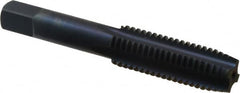 OSG - 5/8-11 UNC 2B 4 Flute Nitride/Oxide Finish High Speed Steel Straight Flute Standard Hand Tap - Plug, Right Hand Thread, 3-13/16" OAL, 1-13/16" Thread Length, H5 Limit, Oversize - Exact Tooling