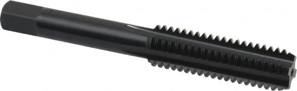 OSG - 7/16-14 UNC 4 Flute Nitride/Oxide Finish High Speed Steel Straight Flute Standard Hand Tap - Bottoming, Right Hand Thread, 3-5/32" OAL, 1-7/16" Thread Length, H3 Limit, Oversize - Exact Tooling