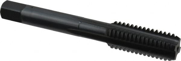 OSG - 1/2-13 UNC 2B 4 Flute Nitride/Oxide Finish High Speed Steel Straight Flute Standard Hand Tap - Bottoming, Right Hand Thread, 3-3/8" OAL, 1-21/32" Thread Length, H5 Limit, Oversize - Exact Tooling