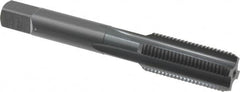 OSG - 9/16-18 UNF 4 Flute Nitride/Oxide Finish High Speed Steel Straight Flute Standard Hand Tap - Bottoming, Right Hand Thread, 3-19/32" OAL, 1-21/32" Thread Length, H5 Limit, Oversize - Exact Tooling