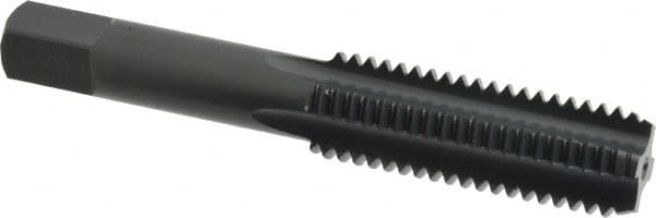 OSG - 5/8-11 UNC 3B 4 Flute Nitride/Oxide Finish High Speed Steel Straight Flute Standard Hand Tap - Bottoming, Right Hand Thread, 3-13/16" OAL, 1-13/16" Thread Length, H3 Limit, Oversize - Exact Tooling