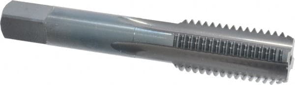 OSG - 3/4-10 UNC 4 Flute Nitride/Oxide Finish High Speed Steel Straight Flute Standard Hand Tap - Bottoming, Right Hand Thread, 4-1/4" OAL, 2" Thread Length, H3 Limit, Oversize - Exact Tooling