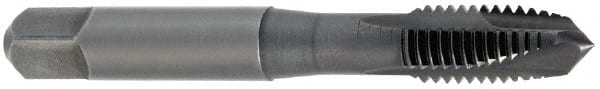 Cleveland - 5/8-11, 3 Flute, Oxide Finish, High Speed Steel Spiral Point Tap - Plug Chamfer, Right Hand Thread, 2B Class of Fit, Series 1011BO - Exact Tooling