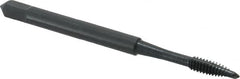 OSG - #4-40 UNC, 2 Flute, Oxide Finish, High Speed Steel Spiral Point Tap - Plug Chamfer, Right Hand Thread, 1-7/8" OAL, 9/16" Thread Length, 0.141" Shank Diam, 2B/3B Class of Fit, Series 105 - Exact Tooling