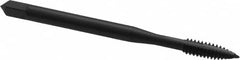 OSG - #6-32 UNC, 2 Flute, Oxide Finish, High Speed Steel Spiral Point Tap - Plug Chamfer, Right Hand Thread, 2" OAL, 11/16" Thread Length, 0.141" Shank Diam, 3B Class of Fit, Series 105 - Exact Tooling