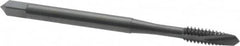OSG - #6-32 UNC, 2 Flute, Oxide Finish, High Speed Steel Spiral Point Tap - Plug Chamfer, Right Hand Thread, 2" OAL, 11/16" Thread Length, 0.141" Shank Diam, Series 105 - Exact Tooling