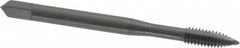 OSG - #8-32 UNC, 2 Flute, Oxide Finish, High Speed Steel Spiral Point Tap - Plug Chamfer, Right Hand Thread, 2-1/8" OAL, 3/4" Thread Length, 0.168" Shank Diam, Series 105 - Exact Tooling