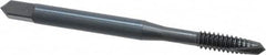 OSG - #10-24 UNC, 2 Flute, Oxide Finish, High Speed Steel Spiral Point Tap - Plug Chamfer, Right Hand Thread, 2-3/8" OAL, 7/8" Thread Length, 0.194" Shank Diam - Exact Tooling