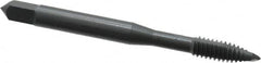 OSG - #12-24 UNC, 2 Flute, Oxide Finish, High Speed Steel Spiral Point Tap - Plug Chamfer, Right Hand Thread, 2-3/8" OAL, 15/16" Thread Length, 0.22" Shank Diam, 2B/3B Class of Fit, Series 105 - Exact Tooling