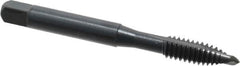 OSG - 1/4-20 UNC, 2 Flute, Oxide Finish, High Speed Steel Spiral Point Tap - Plug Chamfer, Right Hand Thread, 2-1/2" OAL, 1" Thread Length, 0.255" Shank Diam, 2B Class of Fit, Series 105 - Exact Tooling