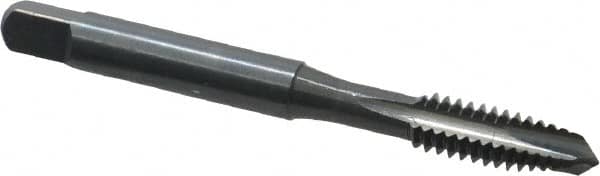 OSG - 1/4-20 UNC, 3 Flute, Oxide Finish, High Speed Steel Spiral Point Tap - Plug Chamfer, Right Hand Thread, 2-1/2" OAL, 1" Thread Length, 0.255" Shank Diam, 3B Class of Fit, Series 105 - Exact Tooling