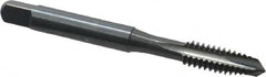 OSG - 1/4-20 UNC, 3 Flute, Oxide Finish, High Speed Steel Spiral Point Tap - Plug Chamfer, Right Hand Thread, 2-1/2" OAL, 1" Thread Length, 0.255" Shank Diam, 3B Class of Fit, Series 105 - Exact Tooling