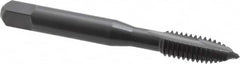 OSG - 5/16-18 UNC, 2 Flute, Oxide Finish, High Speed Steel Spiral Point Tap - Plug Chamfer, Right Hand Thread, 2-23/32" OAL, 1-1/8" Thread Length, 0.318" Shank Diam, 3B Class of Fit, Series 105 - Exact Tooling