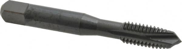 OSG - 3/8-16 UNC, 3 Flute, Oxide Finish, High Speed Steel Spiral Point Tap - Plug Chamfer, Right Hand Thread, 2-15/16" OAL, 1-1/4" Thread Length, 0.381" Shank Diam, 2B Class of Fit, Series 105 - Exact Tooling
