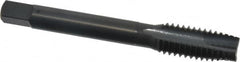 OSG - 7/16-14 UNC, 3 Flute, Oxide Finish, High Speed Steel Spiral Point Tap - Plug Chamfer, Right Hand Thread, 3-5/32" OAL, 1-7/16" Thread Length, 0.323" Shank Diam, Series 105 - Exact Tooling