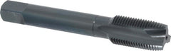 OSG - 5/8-18 UNF, 3 Flute, Oxide Finish, High Speed Steel Spiral Point Tap - Plug Chamfer, Right Hand Thread, 3-13/16" OAL, 1-13/16" Thread Length, 0.48" Shank Diam, 3B Class of Fit, Series 105 - Exact Tooling