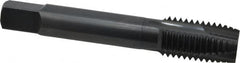 OSG - 3/4-10 UNC, 3 Flute, Oxide Finish, High Speed Steel Spiral Point Tap - Plug Chamfer, Right Hand Thread, 4-1/4" OAL, 2" Thread Length, 0.59" Shank Diam, Series 105 - Exact Tooling