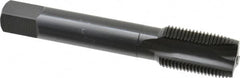 OSG - 3/4-16 UNF, 3 Flute, Oxide Finish, High Speed Steel Spiral Point Tap - Plug Chamfer, Right Hand Thread, 4-1/4" OAL, 2" Thread Length, 0.59" Shank Diam, 3B Class of Fit, Series 105 - Exact Tooling
