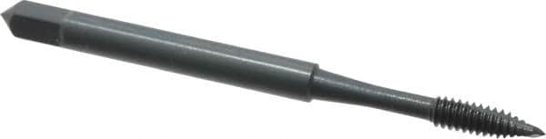 OSG - #4-40 UNC, 2 Flute, Oxide Finish, High Speed Steel Spiral Point Tap - Plug Chamfer, Right Hand Thread, 1-7/8" OAL, 9/16" Thread Length, 0.141" Shank Diam, 2B/3B Class of Fit, Series 105A - Exact Tooling