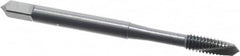 OSG - #8-32 UNC, 2 Flute, Oxide Finish, High Speed Steel Spiral Point Tap - Plug Chamfer, Right Hand Thread, 2-1/8" OAL, 3/4" Thread Length, 0.168" Shank Diam, 2B Class of Fit, Series 105A - Exact Tooling