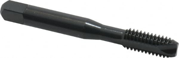 OSG - 5/16-18 UNC, 2 Flute, Oxide Finish, High Speed Steel Spiral Point Tap - Bottoming Chamfer, Right Hand Thread, 2-23/32" OAL, 1-1/8" Thread Length, 0.318" Shank Diam, 3B Class of Fit, Series 105B - Exact Tooling