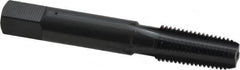 OSG - 1/16-27 NPT Thread, 4 Flute Standard Pipe Tap - 2-1/8" OAL, 11/16" Thread Length, 5/16" Shank Diam, Oxide Finish, High Speed Steel - Exact Tooling