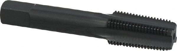 OSG - 1/8-27 NPT Thread, 4 Flute Standard Pipe Tap - 2-1/8" OAL, 3/4" Thread Length, 5/16" Shank Diam, Oxide Finish, High Speed Steel - Exact Tooling
