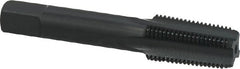 OSG - 1/8-27 NPT Thread, 4 Flute Standard Pipe Tap - 2-1/8" OAL, 3/4" Thread Length, 5/16" Shank Diam, Oxide Finish, High Speed Steel - Exact Tooling