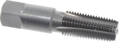 OSG - 1/4-18 NPT Thread, 4 Flute Standard Pipe Tap - 2-7/16" OAL, 1-1/16" Thread Length, 9/16" Shank Diam, Oxide Finish, High Speed Steel - Exact Tooling
