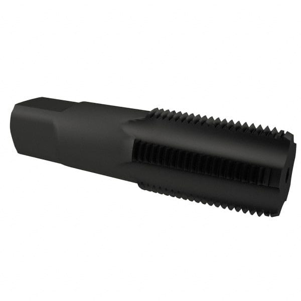 OSG - 3/4-14 NPT Thread, 5 Flute Standard Pipe Tap - 3-1/4" OAL, 1-3/8" Thread Length, 29/32" Shank Diam, Oxide Finish, High Speed Steel - Exact Tooling