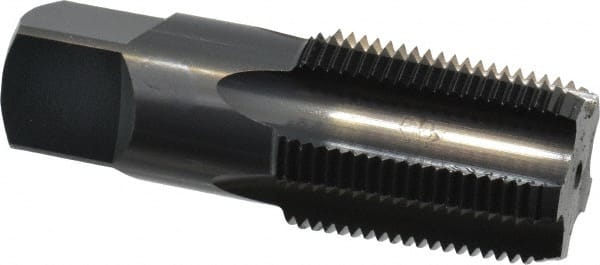 OSG - 1 - 11-1/2 NPT Thread, 5 Flute Standard Pipe Tap - 3-3/4" OAL, 1-3/4" Thread Length, 1-1/8" Shank Diam, Oxide Finish, High Speed Steel - Exact Tooling