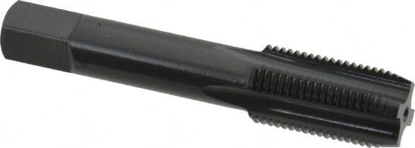 OSG - 1/8-27 NPS Thread, 4 Flute Standard Pipe Tap - 2-1/8" OAL, 3/4" Thread Length, 5/16" Shank Diam, Oxide Finish, High Speed Steel - Exact Tooling