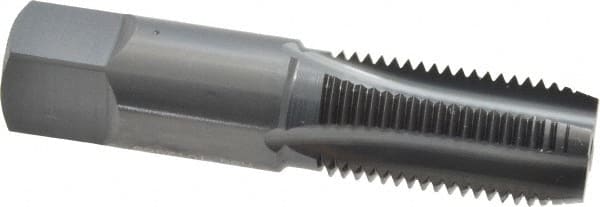 OSG - 1/4-18 NPS Thread, 4 Flute Standard Pipe Tap - 2-7/16" OAL, 1-1/16" Thread Length, 9/16" Shank Diam, Oxide Finish, High Speed Steel - Exact Tooling