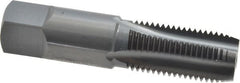 OSG - 1/4-18 NPS Thread, 4 Flute Standard Pipe Tap - 2-7/16" OAL, 1-1/16" Thread Length, 9/16" Shank Diam, Oxide Finish, High Speed Steel - Exact Tooling