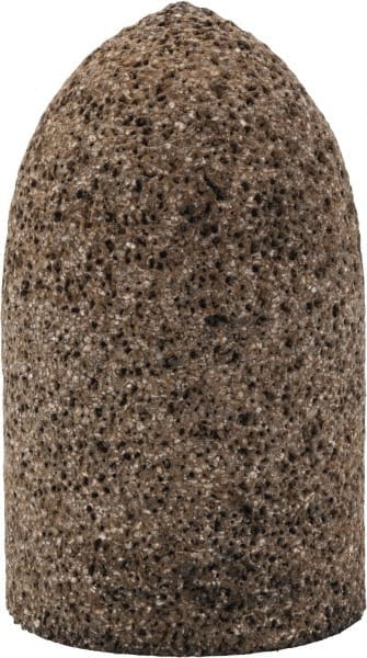 Grier Abrasives - Type 16, 1-1/2" Max Diam, 2-1/2" Head Thickness, 24 Grit Cone - Aluminum Oxide, Very Coarse Grade, 3/8-24 Shank Thread - Exact Tooling