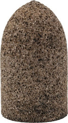 Grier Abrasives - Type 16, 1-1/2" Max Diam, 2-1/2" Head Thickness, 24 Grit Cone - Aluminum Oxide, Very Coarse Grade, 3/8-24 Shank Thread - Exact Tooling