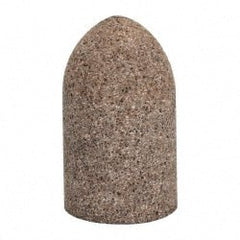 Grier Abrasives - Type 16, 1-1/2" Max Diam, 2-1/2" Head Thickness, 24 Grit Cone - Aluminum Oxide, Very Coarse Grade, 5/8-11 Shank Thread - Exact Tooling