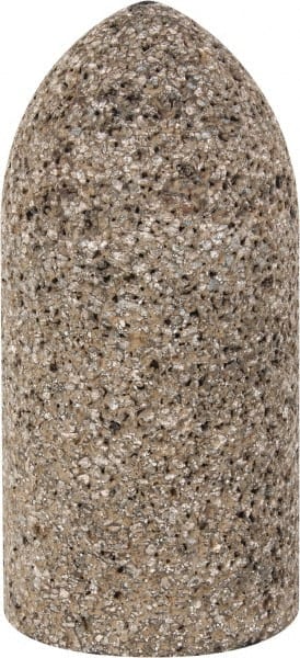 Grier Abrasives - Type 16, 1-1/2" Max Diam, 3" Head Thickness, 16 Grit Cone - Aluminum Oxide, Very Coarse Grade, 3/8-24 Shank Thread - Exact Tooling