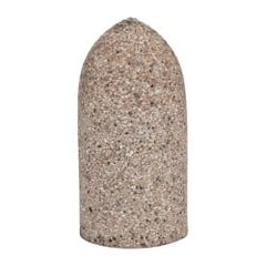 Grier Abrasives - Type 16, 1-1/2" Max Diam, 3" Head Thickness, 16 Grit Cone - Aluminum Oxide, Very Coarse Grade, 5/8-11 Shank Thread - Exact Tooling