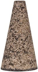 Grier Abrasives - Type 17, 1-1/2" Max Diam, 3" Head Thickness, 16 Grit Square Tip Cone - Aluminum Oxide, Very Coarse Grade, 3/8-24 Shank Thread - Exact Tooling