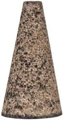 Grier Abrasives - Type 17, 1-1/2" Max Diam, 3" Head Thickness, 16 Grit Square Tip Cone - Aluminum Oxide, Very Coarse Grade, 3/8-24 Shank Thread - Exact Tooling