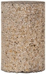 Grier Abrasives - Type 18, 1-1/2" Max Diam, 2-1/2" Head Thickness, 16 Grit Square Tip Plug - Aluminum Oxide, Very Coarse Grade, 5/8-11 Shank Thread - Exact Tooling